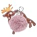 ABOOFAN - Llaveros de Peluche con Pompones de Alce de Navidad para Colgar en la Bolsa de Coche, decoración (café), Rosa (Rosa) - G44513PP111