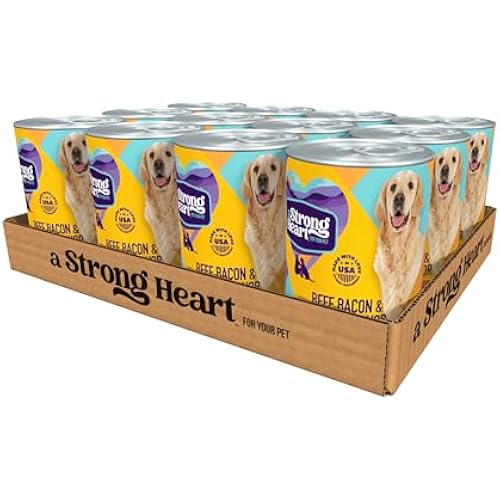 A Strong Heart Beef, Bacon & Cheese Dog Food Loaf, 13.2oz, 12pk