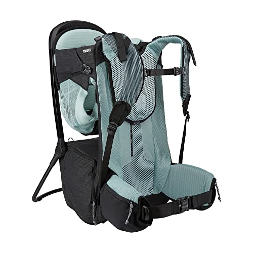 Thule-Sapling-Child-Carrier-Backpack-Machine-Washable-Seat-Self-Standing-Frame-Adjustable-padded-straps-for-parents-Ergonomic-seat-with-under-leg-support-for-child-UPF-50-Sunshade