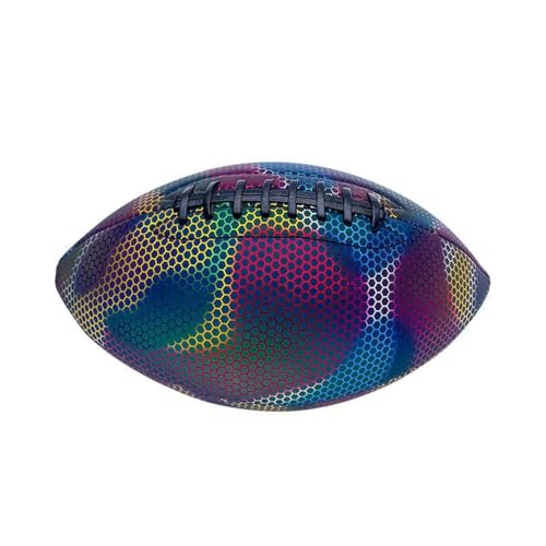 Bola de rugby de treino brilhante, futebol americano luminoso | bola de treino luminosa bola de rugby de futebol americano | a bola fluorescente do treino em couro
