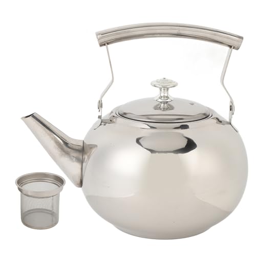 Stainless Steel Tea with a Fine Filter, Safe Lid Design, Precise Constructed Spout, Multi purpose Stove for At Home Camping (1.5L/1500ml)