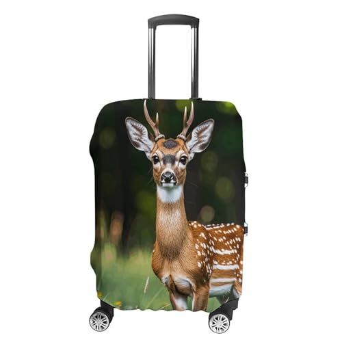 Whitetail Deer Fawn Luggage Cover, Elastic Luggage Protector Fits 19-32in Suitcases, Washable & Anti-Scratch Suitcase Cover for Men Women XL