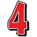Flywheel Giant Magnetic Numbers (4, Red)