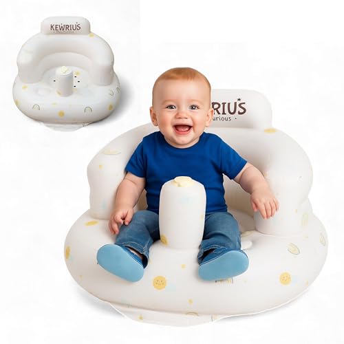 KEWRIUS Inflatable Baby Seat Floor Seats for Babies 3 Months and Up for Infants, Blow Up Chair...