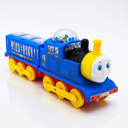 Image of K D Musical Flash Train Toy with 3D Lights - Bump & Go Action | Battery Operated Toy for Kids with Music, Colourful Lights, and Auto Movement | Durable & Safe (Blue)