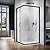ELEGANT Corner Shower Enclosure 36 in.D x 36 in. W x 72 in. H, Double Sliding Corner Shower Door with 1/4 in. Tempered Glass, Sliding Shower Enclosure in Black (Shower Base Not Included)