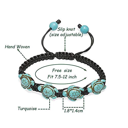 kelistom Turtle Beads Chain Bracelet for Women Men Handmade Natural Stone Elastic Stretch Bracelet Friendship Couple Bracelets2