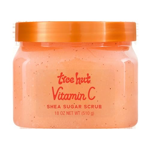 Tree Hut Vitamin C Shea Sugar Scrub, 18 oz, Ultra Hydrating and Exfoliating Scrub for Nourishing...