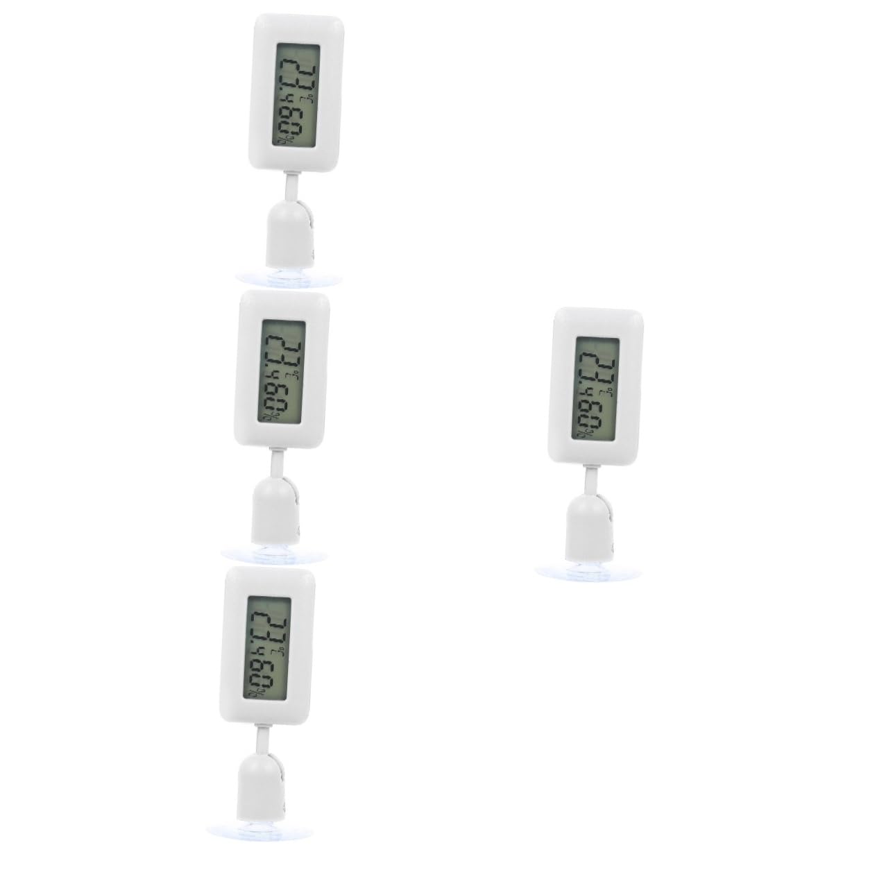 DOITOOL 4stücke Reptilien Thermometer Digital Mit Saugnapf Hygrometer Für Terrarien Und Aquarien Temperatur Und Feuchtigkeitsmessgerät Für Reptilienboxen Installieren Und Praktisch Der