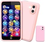 Téléphone Jouet Intelligent pour Enfants, Double Caméra avec Autocollants, Jouet Éducatif Écran Tactile de 3,97 po avec 210+ Jeux, 190+ Activités de Dessin, Téléphone Cellulaire pour Enfants de 8 Go, pour Âges 3-12