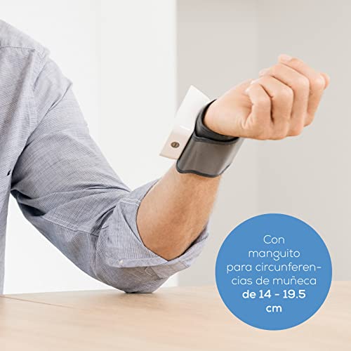 Beurer BC 28 Tensiómetro de muñeca con detección de arritmias, medición totalmente automática de la tensión arterial y el pulso, indicador de riesgo codificado por colores, blanco, 14.5-19.5 cm - imagen 4