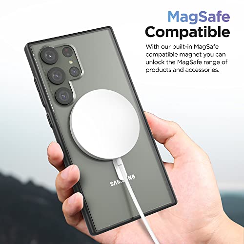 Encased Capa magnética projetada para Samsung Galaxy S23 Ultra, compatível com carregamento e acessó