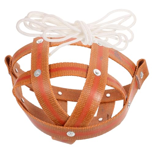 Muselière pâturage cheval confort cuir anti-morsure et nylon réglable