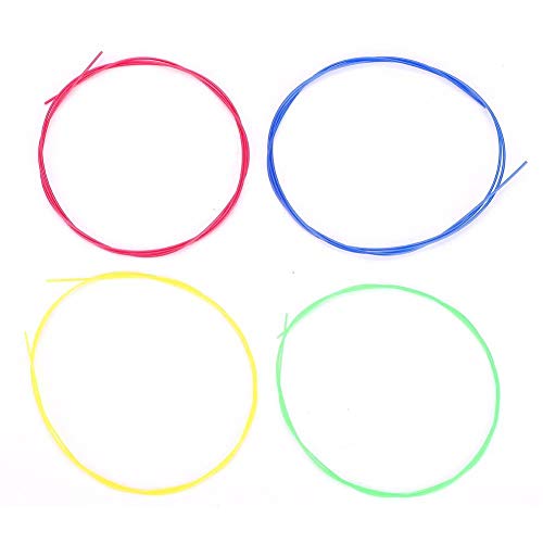 Dilwe Ukulele Saiten Set, 4 Teile/Satz Bunte Nylon Saiten Ersatzteil Zubehör für Ukulele