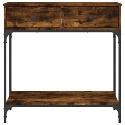Mesa consola de madera elegante con estructura de metal para salón 4