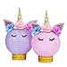 Grabo Unicorn Party Supplies and Decorations - Unicorn Table Centerpieces Paper Lanterns DIY for Unicorn Themed Baby Shower, Birthday Party Supplies - Set of 2（Pink, Purple）