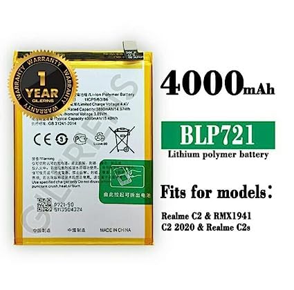 Image of Original BLP721 Battery for Oppo Realme C2 Battery with 1 Year Warranty****(A034)