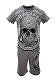  2tlg. Jungen Sport- & Freizeitset in Grau, Gr. 110/116, JS006.6