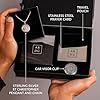 ARDU Jewellery - Saint Christopher Gift Set | Sterling Silver Double-sided Pendant with 24 Inch Chain Necklace, Stainless Steel Prayer Card, Car Visor Clip & Travel Pouch | Protection for Travels #1