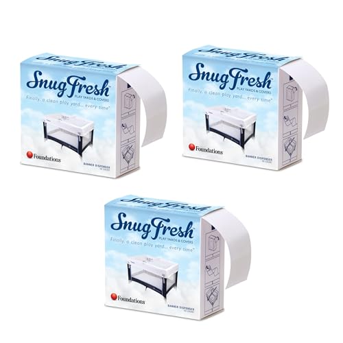 Foundations Snugfresh Travel Yard Clean Guarantee Ribbons 3-Pack, 50-Count Per Dispenser Box, Clean Guarantee for Hotel Guests & Family Travelers, Compatible with SnugFresh Travel Yards, White