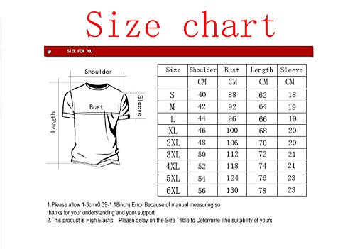 FANGDADAN 3D Printed Tshirt,T-Shirts À Col Rond pour Hommes-3D Indien Loup Graphique À Manches Courtes T-Shirts-Été Cool Unique Animal Imprimé Drôle Hauts pour Hommes Femmes, 3XL – vue 2