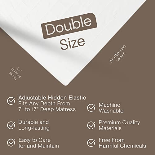 Smartsilk Mattress Protector, Lightweight Mattress Cover Made From Pure Cotton And Tussah Silk, Naturally Cooling Bed Cover, Allergy-Friendly Full Size Mattress Protector, 75X54 Inches #TOP5