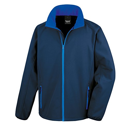 Image of Result R231M Printable Softshell Jacket - Navy/Royal, 3X-Large