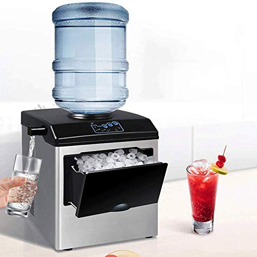 BEAGHTY Eiswürfelbereiter 25 kg Kommerzielle kleine multifunktionale Eiswürfelmaschine, tragbare Edelstahl-Eismaschine… – Bild 8