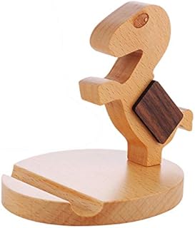 QiCheng&LYS Wooden Phone Holder Mobile Phone Charging Stand Tablet Stand, Creative Kung Fu Children, Health and Environmental Protection (creative 1)