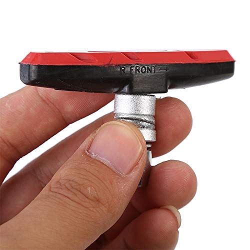 Pastilhas de freio de bicicleta, blocos de freio em V de borracha e aço inoxidável Sapatos de pastil