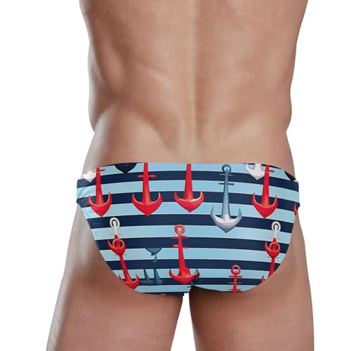 Anchor Swim Briefs for Men Swimsuit Bikini Swimwear S B04029573