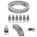 Ipetboom Stainless Steel Adjustable Worm Drive Hose Clamps 7pcs Set with Fasteners, Large Diameter Tube Clips for Plumbing, Automotive, and Industrial Pipe Securing