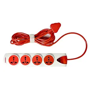 Duravolt 6 Amp Extension Board with 4mtr Cable Master Switch for TV/Laptop/Fridge and All Heavy Home Office Appliances with Surge Protectors.