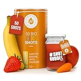 Hansegrün - Bio Kids Shots (50 Stk.) - Täglicher Allrounder für das Immunsystem¹, Zähne² & Knochen³ - Superfood-Pulver mit Gemüse, Früchten & Beeren - 100% echte Zutaten zur täglichen Zubereitung