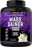 Fitness Labs Mass Gainer Protein Powder | 6 lb | Vanilla Flavor | 1300 Calories | with BCAAs | High Protein | Weight Gainer | Non-GMO, Gluten Free Supplement