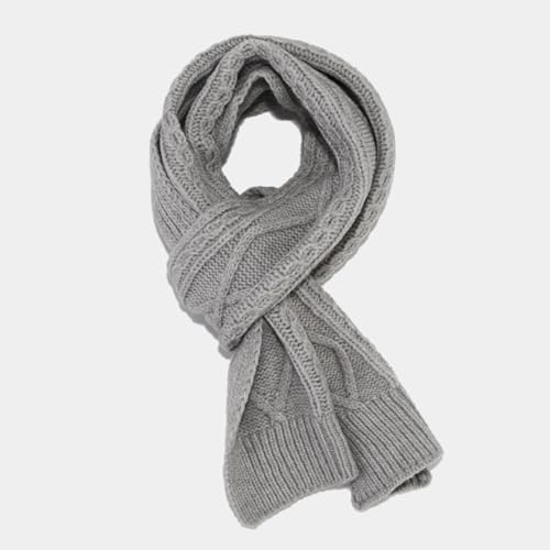 Winter Beanie Hat Scarf Gloves, Warm Fleece Knit Hat Long Scarf Neck Warmer Touchscreen Winter Gloves Set Gifts (Grey, One Size)4