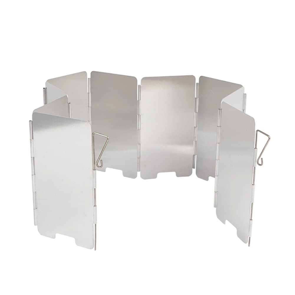 9 Removable Plates Foldable Cooker Wind Screen Lightweight Windscreen Wind Guard Camping Gas Wind Break Stove Windshield for Outdoor Camping with a Drawstring Bag