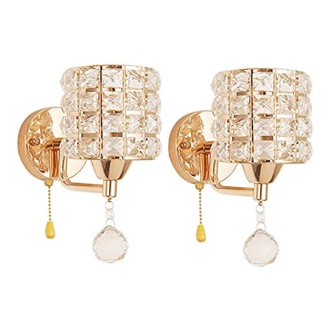 Futchoy Moderne Wandleuchte, 2PCS Kristall Wandlampe Pendelleuchte Cover