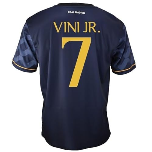 Camiseta Segunda Equipación de la Temporada 2023-2024 – Vini JR 7 – Replica Oficial con Licencia Oficial – Adulto (L)
