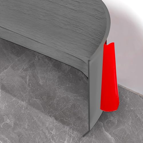 Zócalo blando autoadhesivo, 10 cm x 3,0 m, zócalo autoadhesivo para cocina y baño, zócalo suave, tira de terminación autoadhesiva, de PVC, flexible, color gris