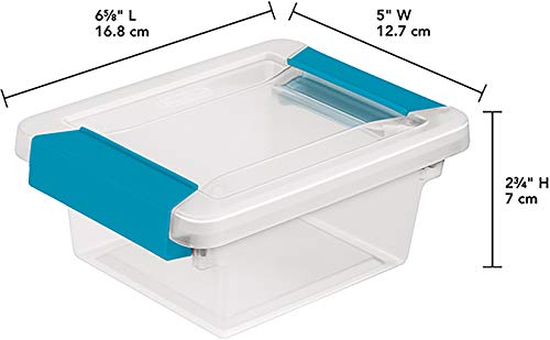 STERILITE Mini Clip Box Clear Base & Lid Aquarium Blue Latches - Image 3