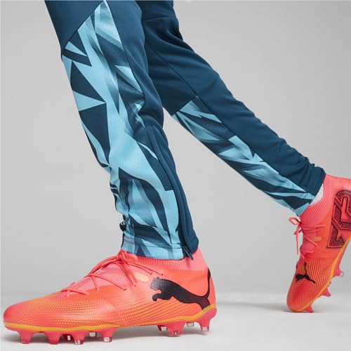 PUMA Herren Future 7 Match Fg/Ag Fußballschuhe, Sunset Glow Puma Black Sun Stream, 47 EU – Ansicht 2