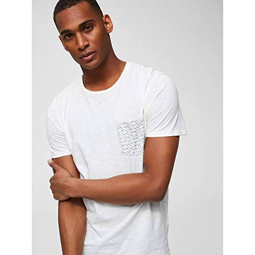 SELECTED HOMME Slhkristian AOP SS O-Neck Tee W