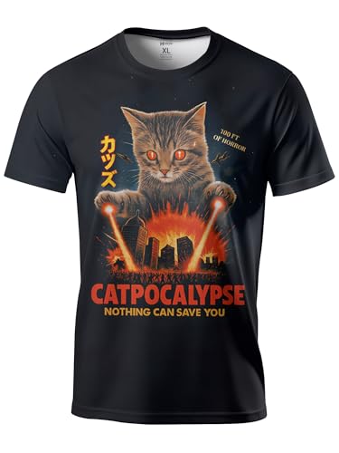 HIVICHI Graphic T-Shirts for Men Funny Novelty 3D Printed Weird Crazy Design Short Sleeve Tee Shirt3