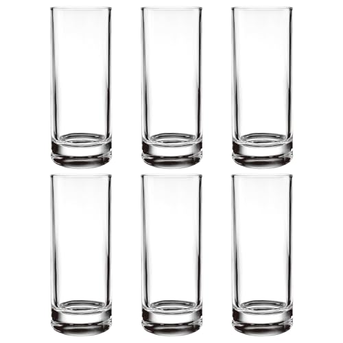 Genérico Vasos,Vasos Altos 290ml - Juego de 6 Unidades Reutilizables para Agua Whisky Cerveza Vino Bebidas Frías Terraza Piscina Hogar
