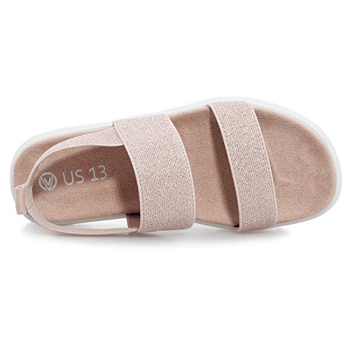 Shoeslocker Girls Comfort Sandals Size 2 Summer Shoes Sandals Flat For Little Kids Big Kids Rose Gold Size 1 #TOP3