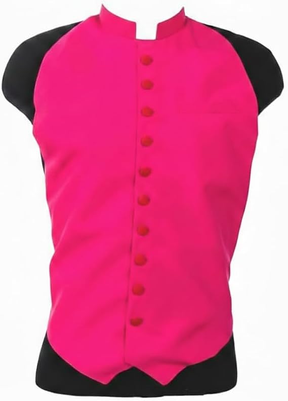 Tonsure Collar Clergy Rabat (Fuchsia/Red)