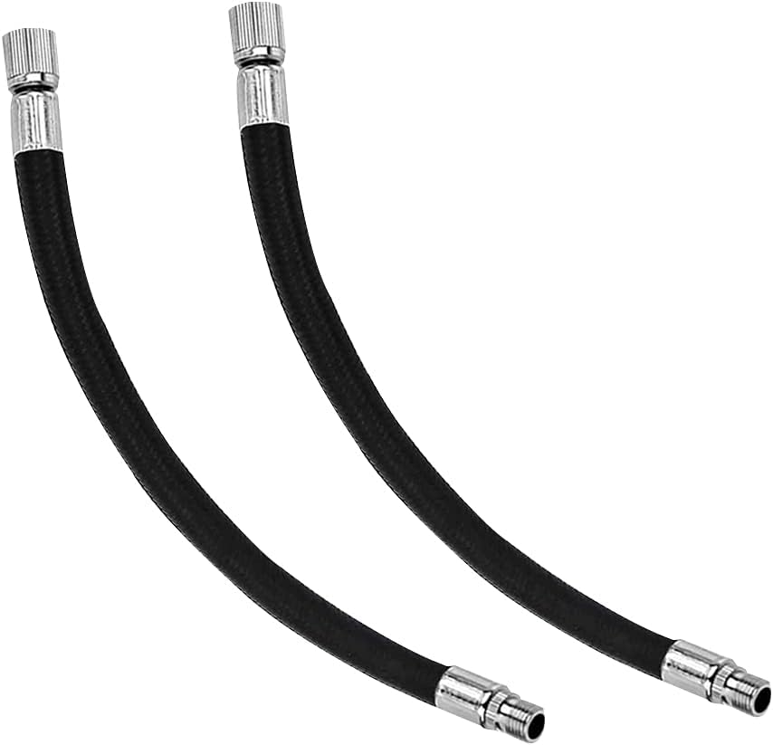 NA 2 Pcs Tire Inflator Pump Hose Adapter Tyre Valve Extension Hose Tyre