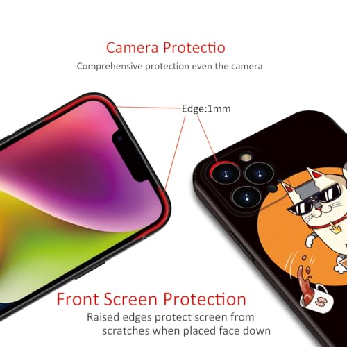 for iPhone 15 Pro Max Case Cat Cute and Fashion Phone Case - 'I Do What I Want' Cartoon Design | Shockproof Soft Cover for Girls & Women (B2-Cartoon Cute cat)