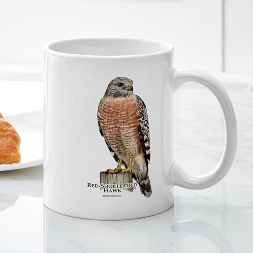 Taza Café Cerámica 11 oz Diseño Red Shouldered Hawk miniatura 5
